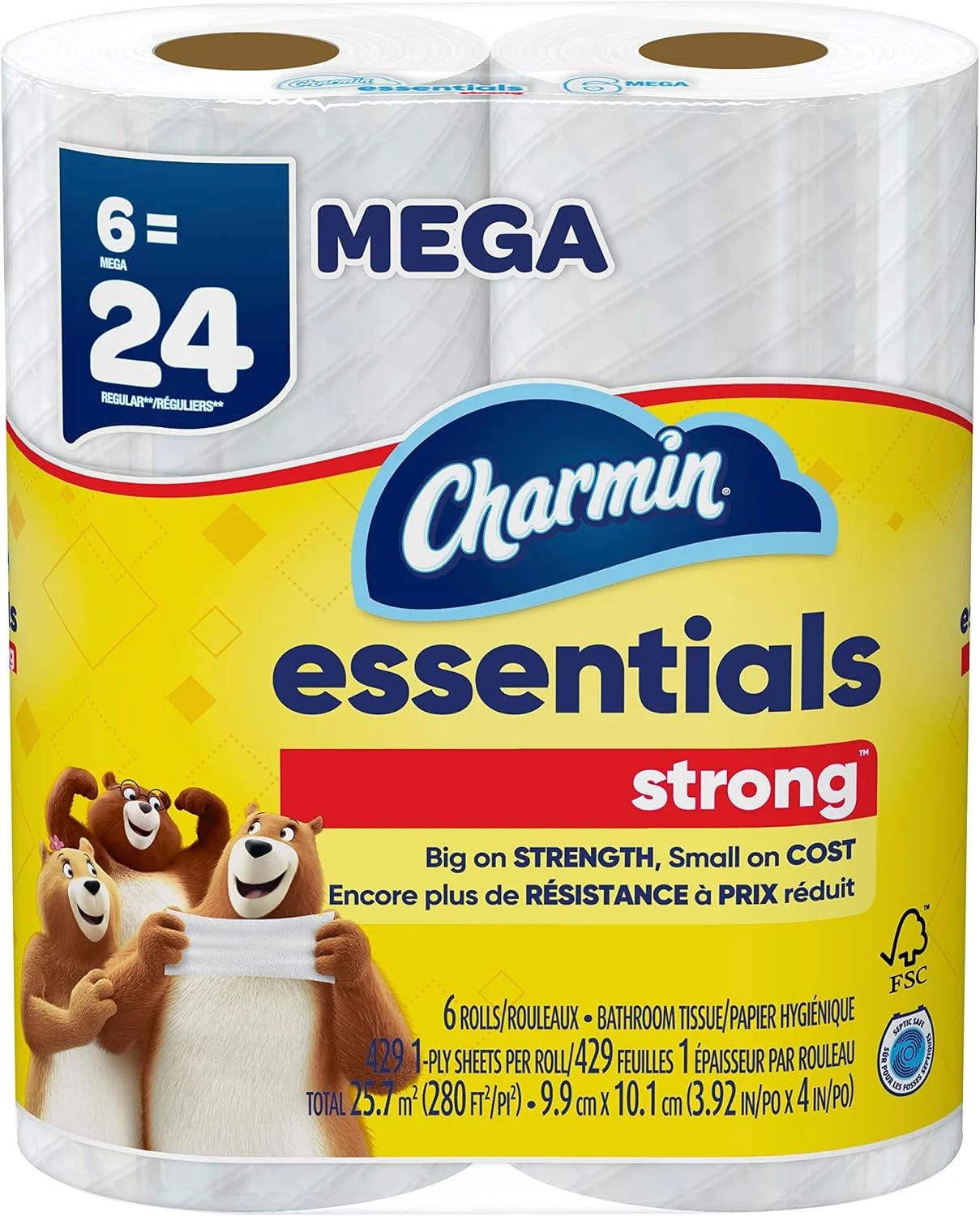 Charmin Essentials Strong 6-Count Toilet Paper $4.98 (Reg. $7.49) at