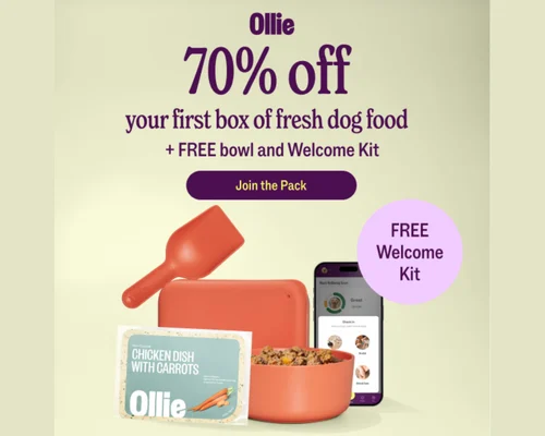 70% Off First Ollie Box + Free Shipping