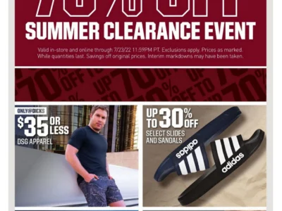 Up to 90% off Summer Clearance Sale at Dicks Sporting Goods