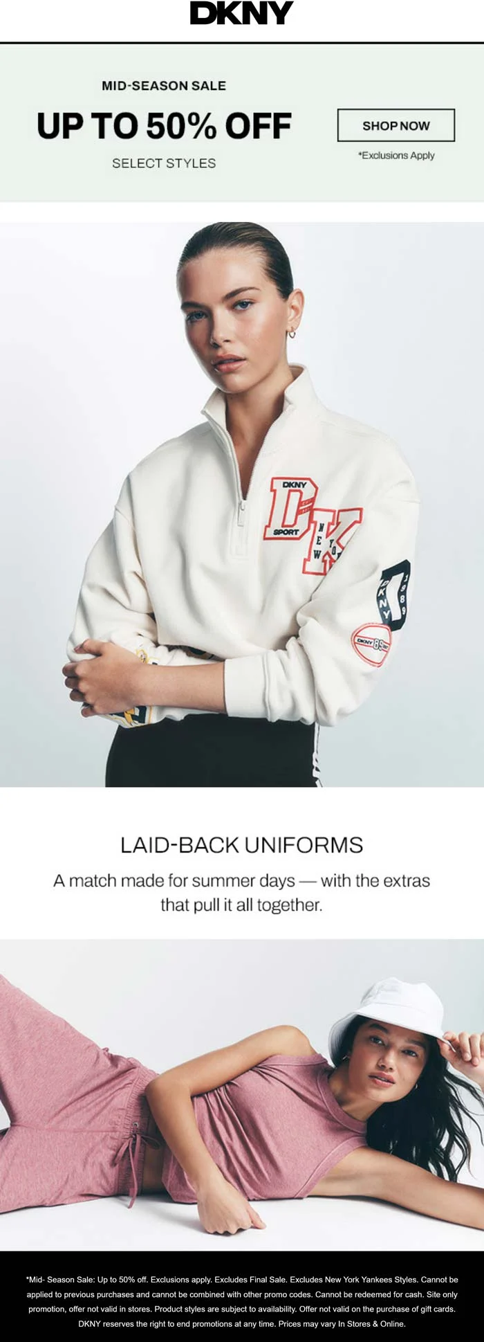 DKNY Sale: 30-50% Off Seasonal Items