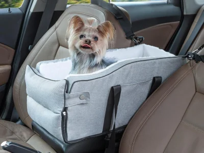TNELTUEB Dog Car Seat with Foldable Armrest $20 at Amazon