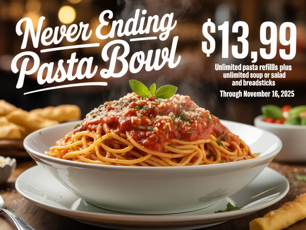 Never-Ending Pasta Pass Returns July 16 at Olive Garden