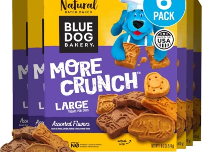 6-Pack 18oz Blue Dog Bakery More Crunch Large Dog Treats $7.xx at Amazon