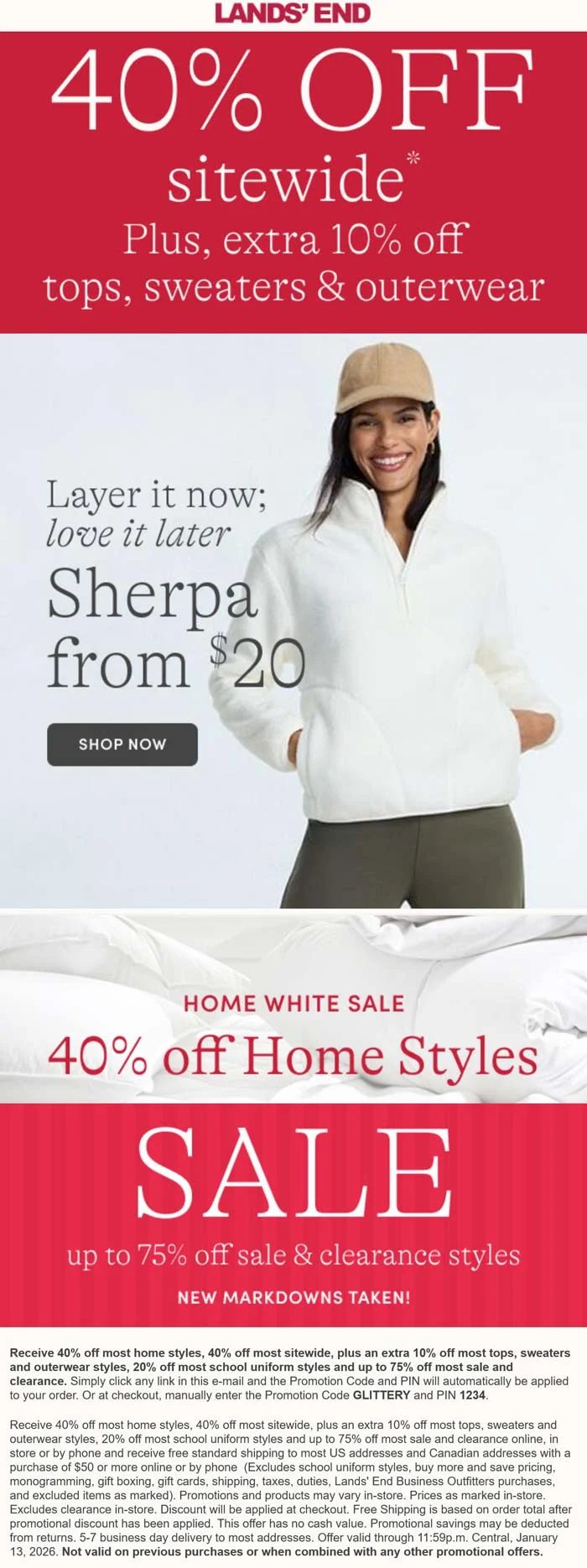 Lands End Clearance Up to 75% Off at Landsend