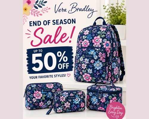Vera Bradley End of Season Sale: Up to 50% Off Backpacks & More