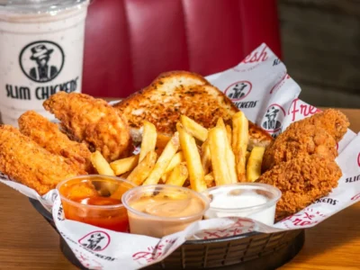Slim Chickens: Two Free Tenders & Sauce through tonight!