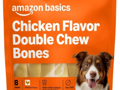 8-Count Amazon Basics Double Chew Bone Dog Treats $5.xx at Amazon