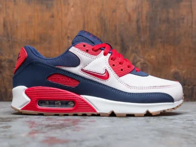 Nike Men’s Air Max 90 Shoes (Red/White) $72.75 + Free S&H