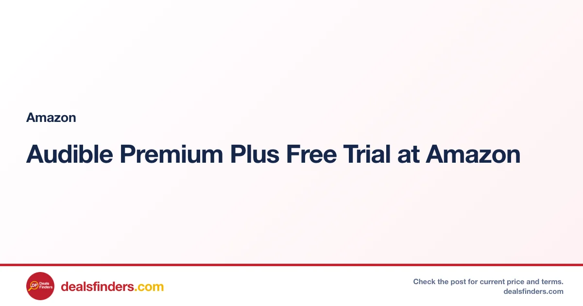 Audible Premium Plus Free Trial at Amazon