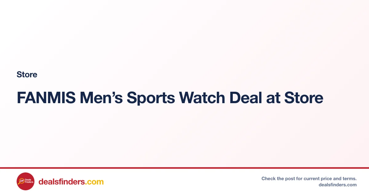FANMIS Men’s Sports Watch Deal at Store