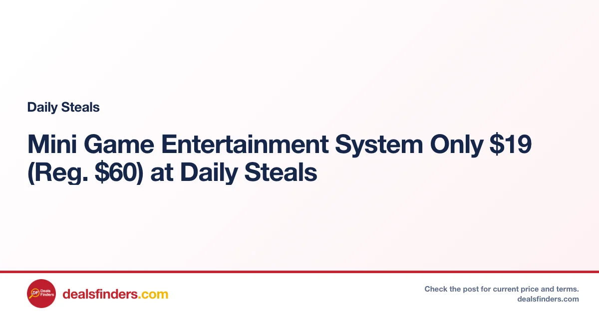 Mini Game Entertainment System Only $19 (Reg. $60) at Daily Steals