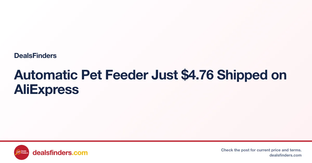 Automatic Pet Feeder Just $4.76 Shipped on AliExpress
