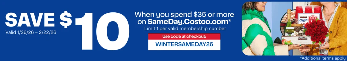 $10 Off $35+ Same-Day Delivery Orders at Costco via Sameday