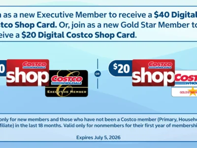 New Costco Members + Select Amex Holders: 1-Yr Gold Star + $50 GC + $10 Amex Credit $65