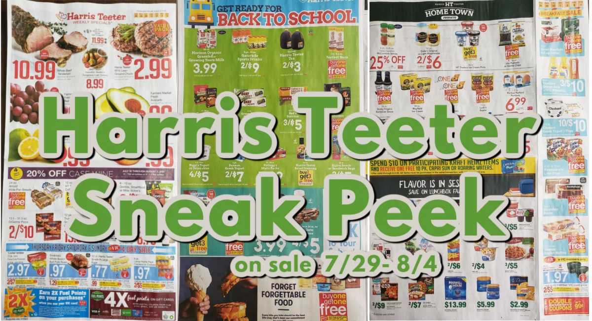 Harris Teeter Weekly Ad 7/29-8/4 Up to 30% Off Grocery Deals
