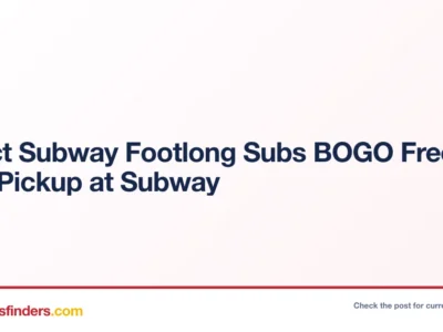 Subway deal card