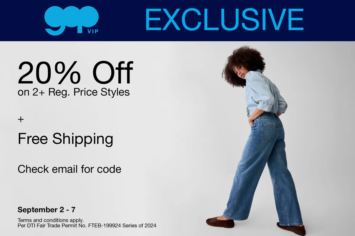Gap Select Styles Up to 60% Off + Extra 20% Off Only $50 at Gap