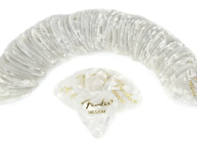 Fender 351 Shape Premium Celluloid Picks – Medium White Moto 12-pack for $3.99 at Sweetwater free shipping