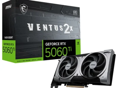 MicroCenter MSI NVIDIA GeForce RTX 5060 Ti VENTUS 2X BLACK PLUS Overclocked Dual Fan 16GB GDDR7 PCIe 5.0 Graphics Card $549.99