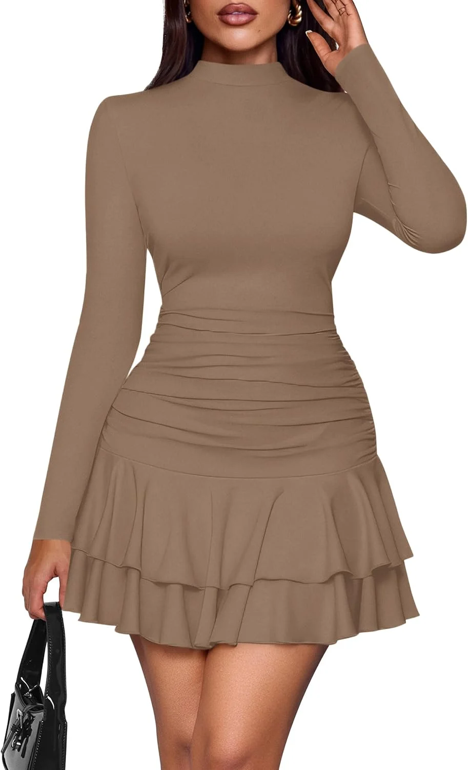 PrettyGarden Y2K Ruffle Mini Dress Only $45.xx at Amazon