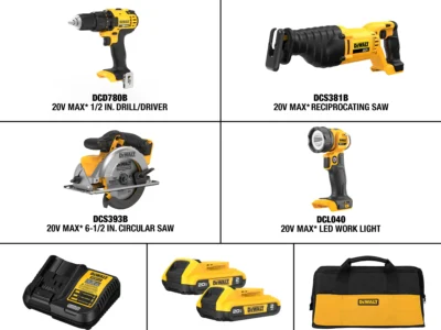 DEWALT 20V MAX XR 4-Tool Combo Kit Just $349 at Lowe’s ($990 Value!)