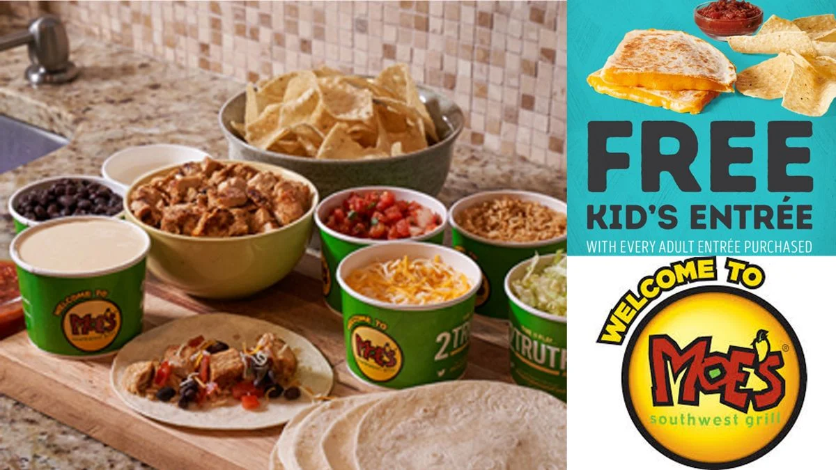 Free Kids Meal Weekly with Adult Entree at Moe’s (Through Sep)