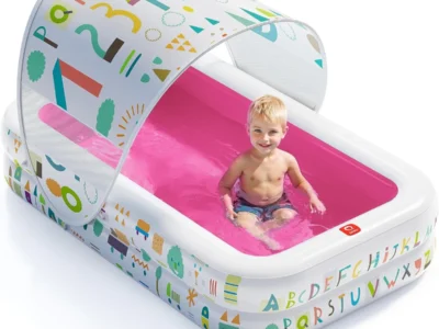 $16.xx Reg. $46 Baby Pool with Canopy Inflatable Design 65 x 39 Inch Pink at Amazon