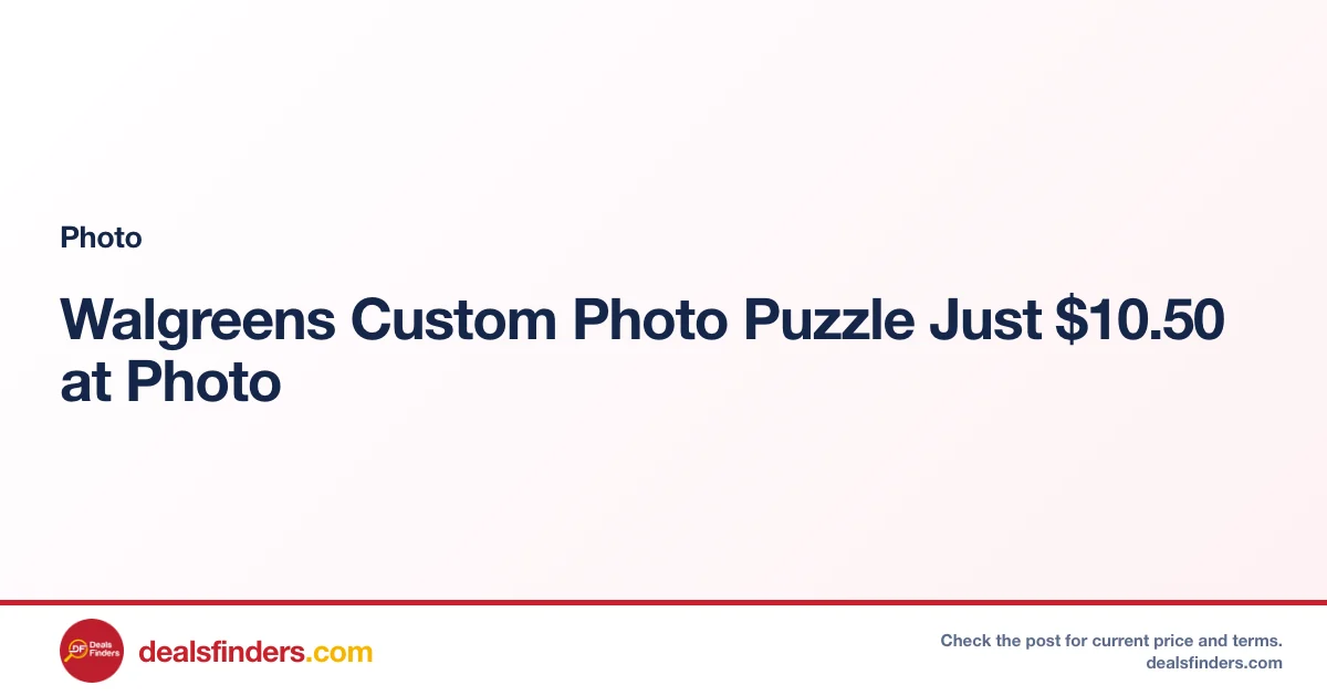 Walgreens Custom Photo Puzzle Just $10.50 at Photo