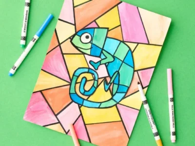 Watercolor-Chameleon-Painting