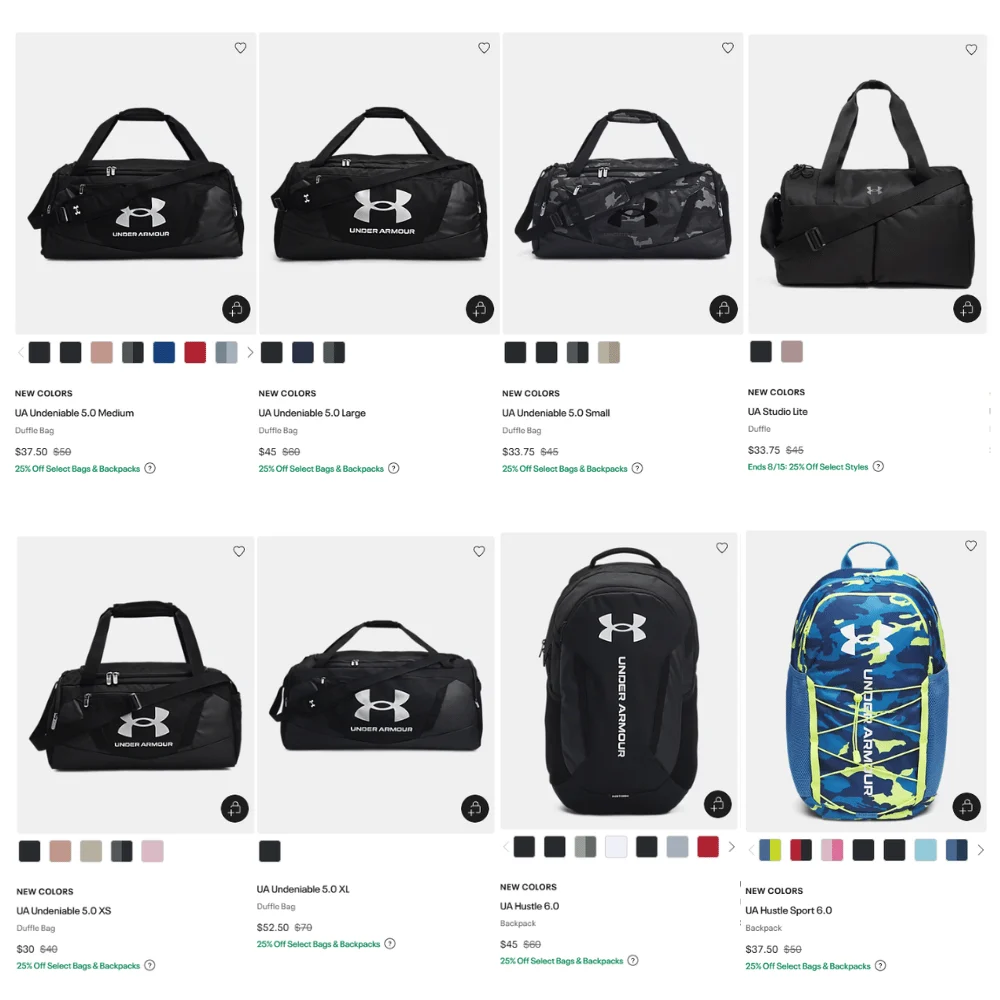 Under Armour Duffle Bags Sale: Save up to $13.77