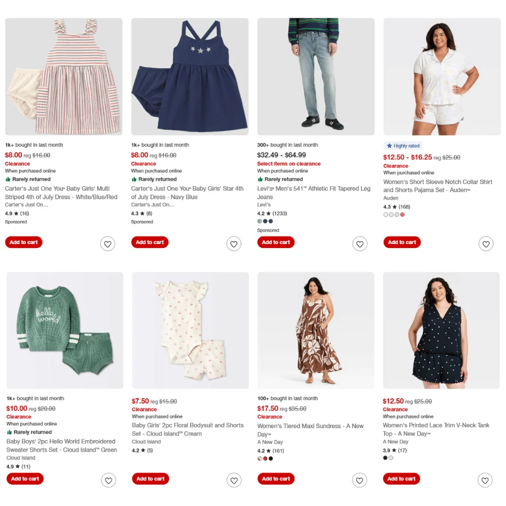 Target Clothing Clearance Sale: 50% Off for the Fam