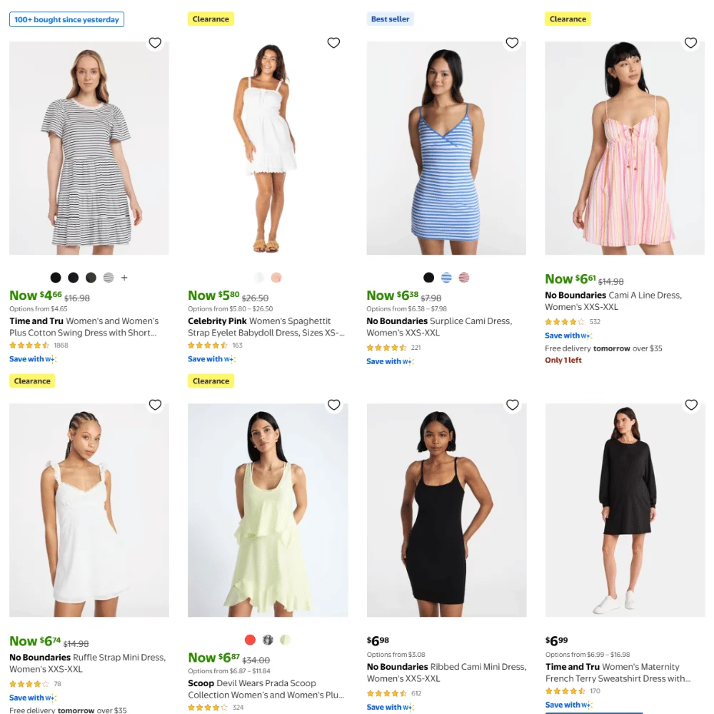 Women’s Dresses Clearance Sale from $4.66 at Walmart