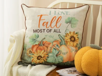 NEW Fall Decor at Lowe’s Including Animal Pumpkins, Festive Doormats, & Cozy Pillows
