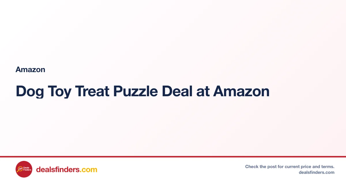 Dog Toy Treat Puzzle Deal: Save 67% at Amazon