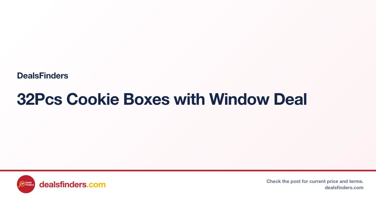 32Pcs Cookie Boxes with Window Deal: Save 50%