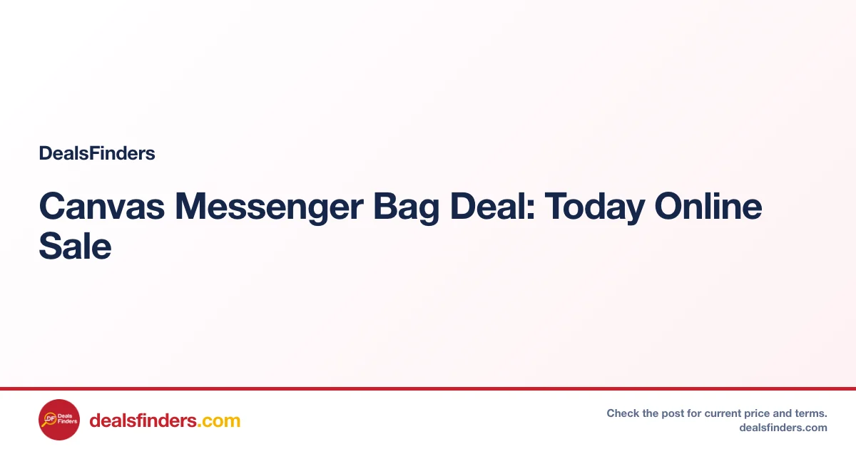 Canvas Messenger Bag Deal: Today Online Sale