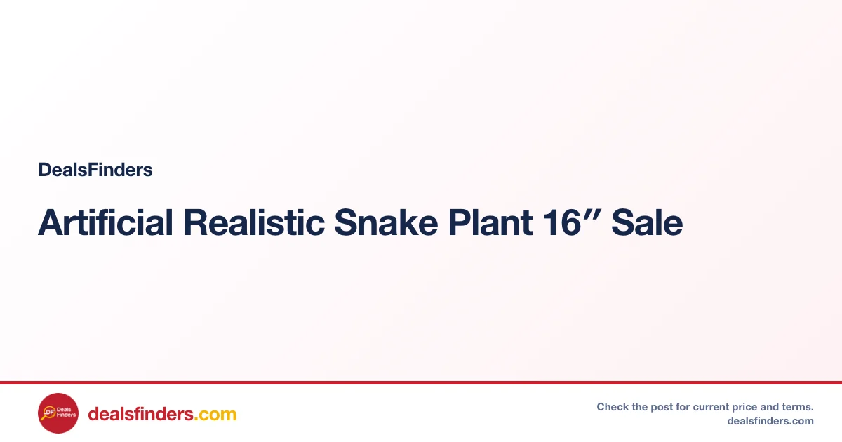 Artificial Realistic Snake Plant 16″ Sale: Save 56%