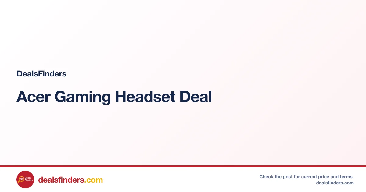 Acer Gaming Headset Deal: Save 52%