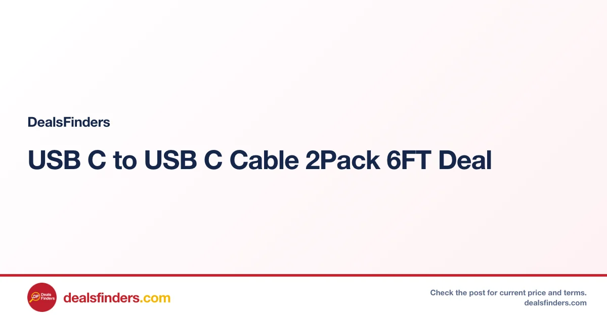 USB C to USB C Cable 2Pack 6FT Deal: Save 65%