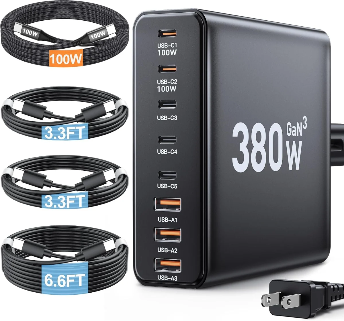 Ediliow 380W 8-Port USB‑C Charger Just $30 at Amazon