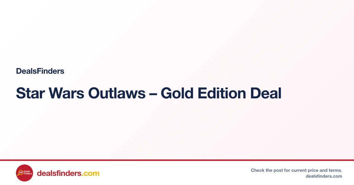 Star Wars Outlaws – Gold Edition Deal: Save 50%