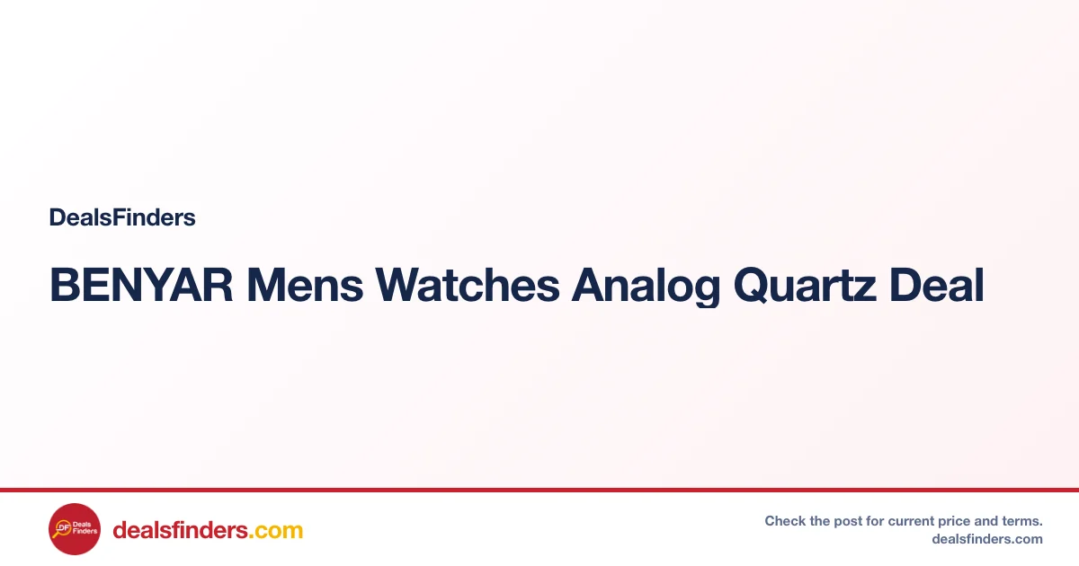 BENYAR Mens Watches Analog Quartz Deal: Save 69%