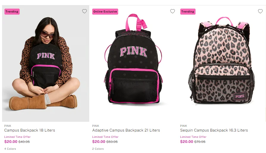 PINK Campus Backpack Deal: Save 75% at Victoria’s Secret