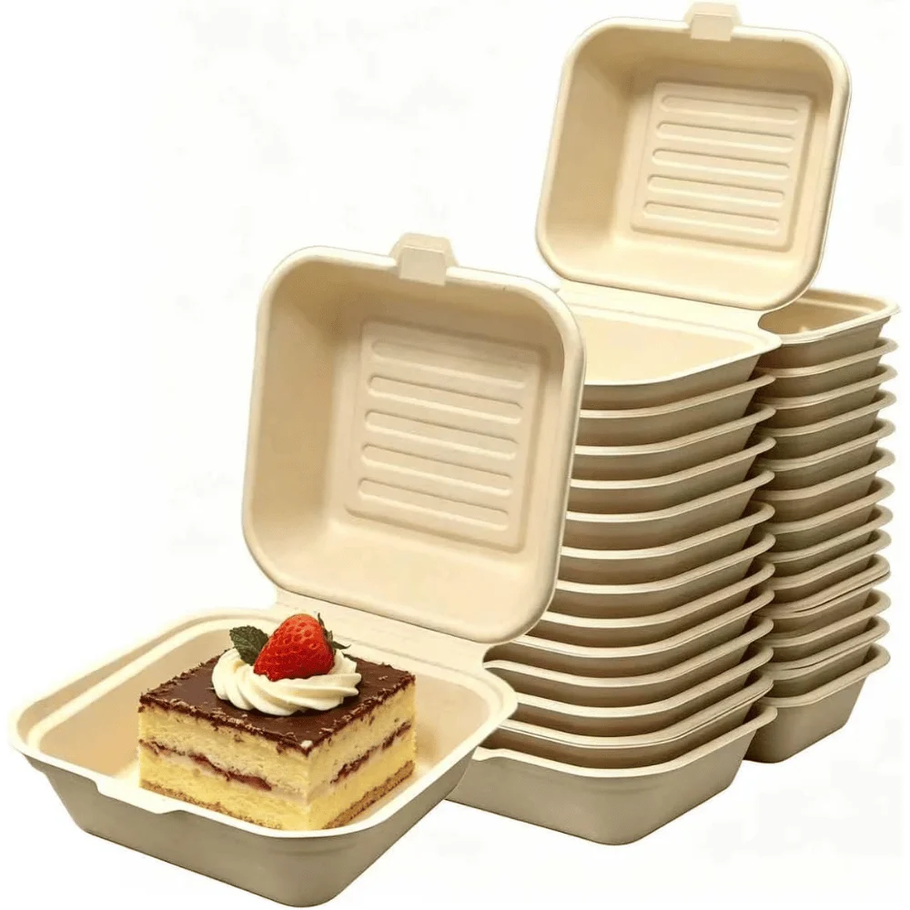 100 Pack 6×6 Clamshell Food Containers Deal: Save $16.xx at Amazon