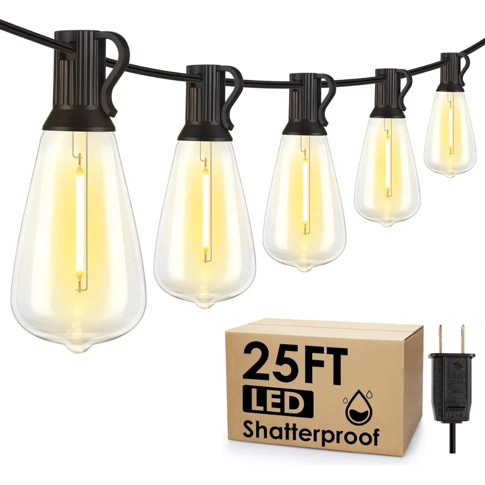25FT Outdoor String Lights Deal: Save $4.xx at Amazon
