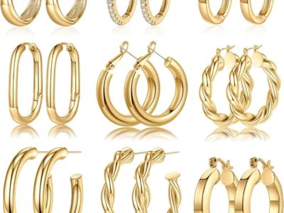 Amazon : 30-Pair Women’s Gold Hoop Earrings Set $9.xx(Reg$14) + Free Prime Shipping. #Ad