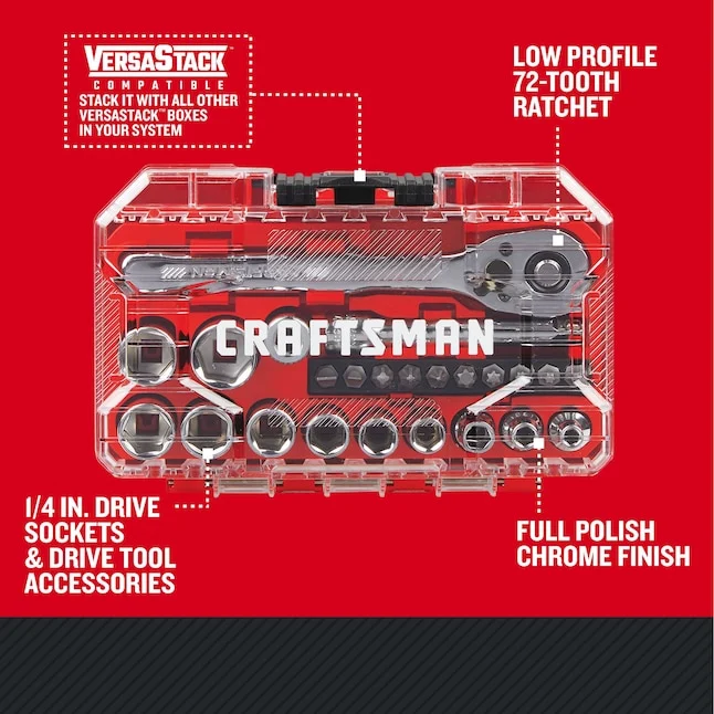 Craftsman Versastack 24‑Piece Tool Set Only $19 (Reg. $31.98)