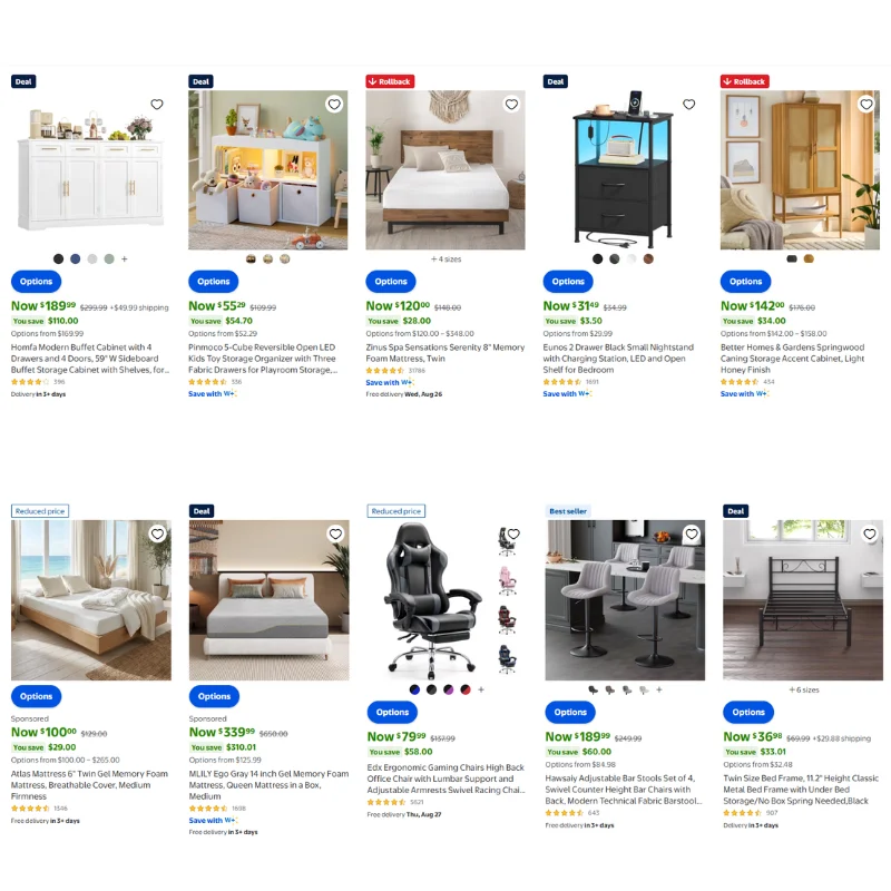 Furniture Sale Deal at Walmart