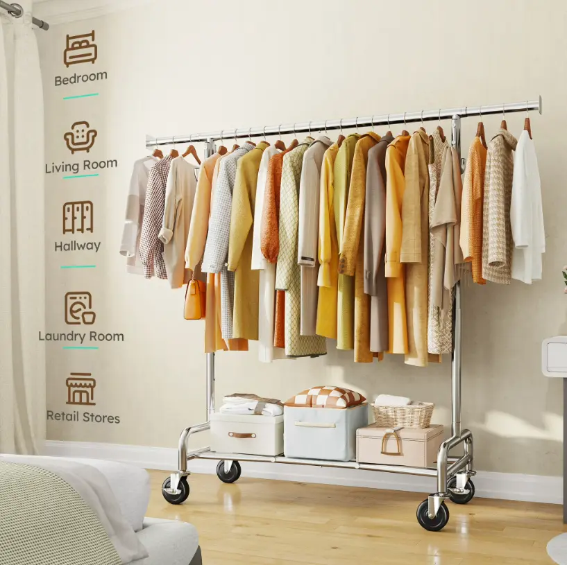 Enhomee Adjustable Clothes Rack Deal: Save $14.06 at Walmart