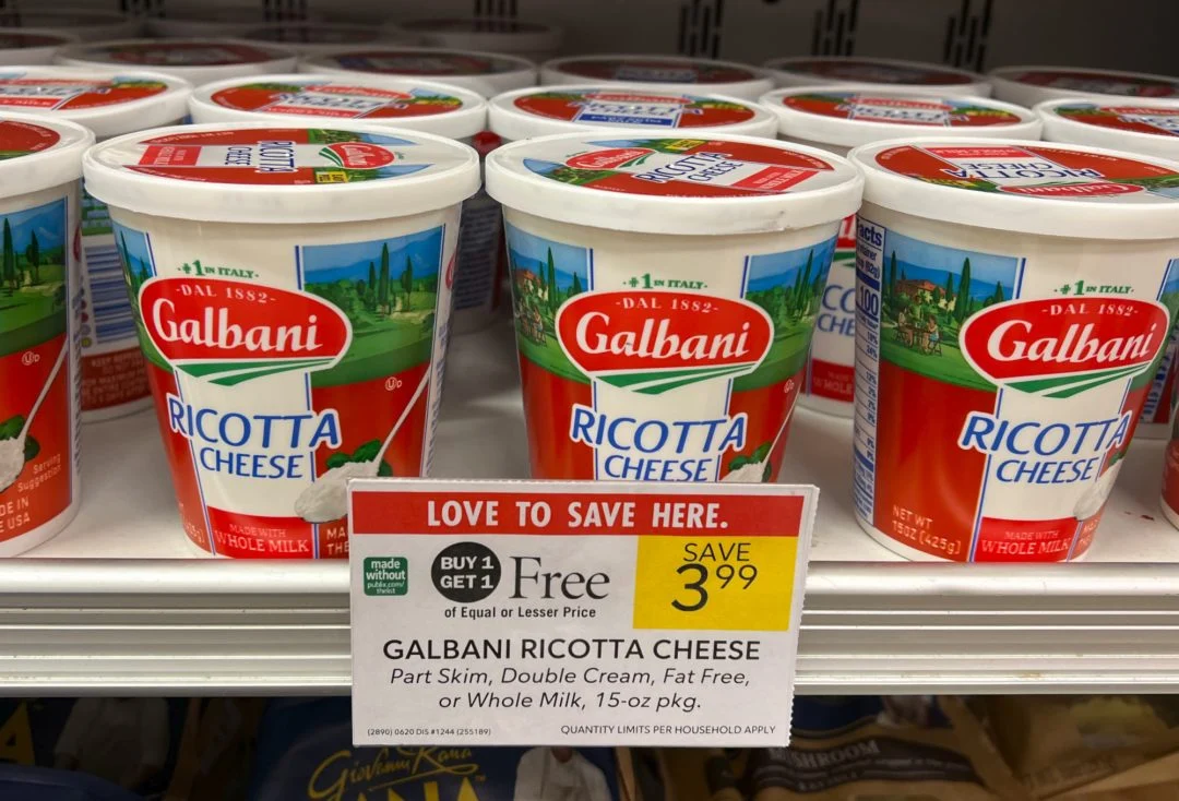 Fresh Galbani Ricotta Only $1.12 (Reg. $2.99) at Publix